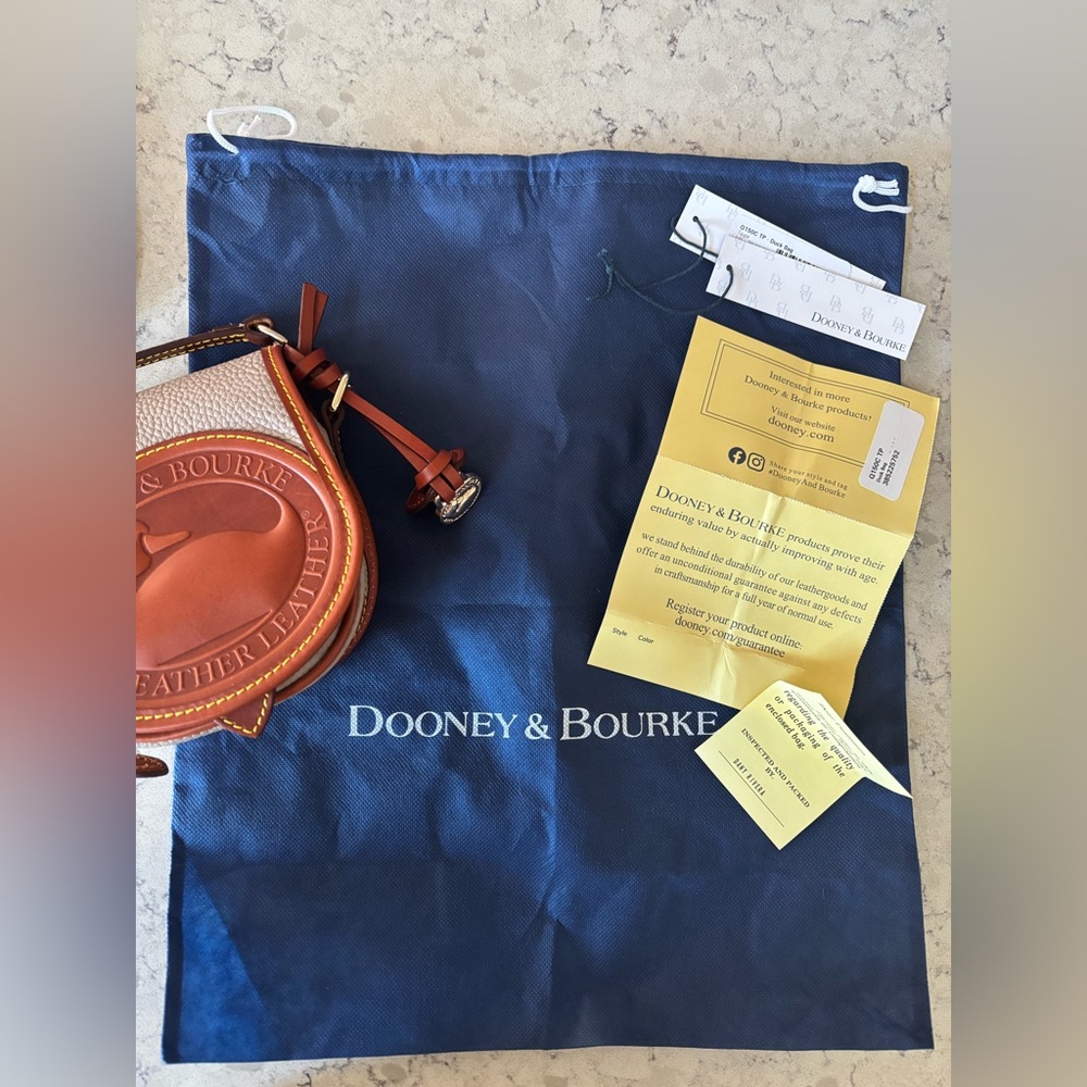 Dooney & Bourke All Weather Leather 2 Duck Bag Taupe - Picture 15 of 16